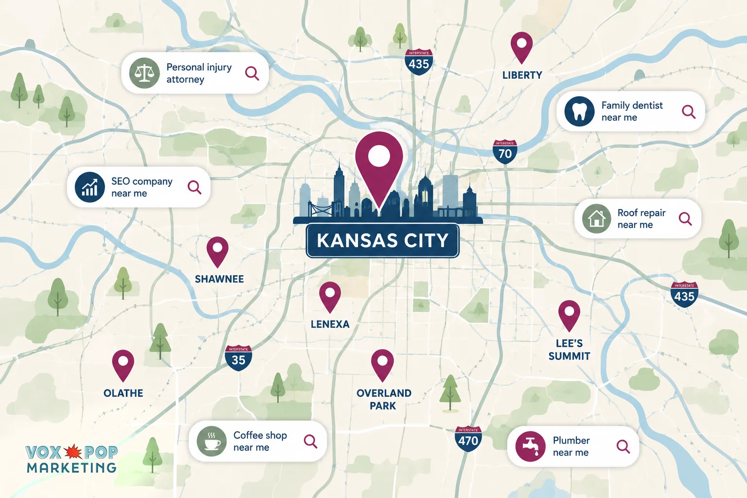 kansas city local seo map